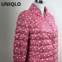 UNIQLO ユニクロ ウルトラライトダウンジャケット ドット柄 レディースL