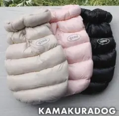 鎌倉ドック　grmd ベージュ　ダウンジャケット 犬服L sizeのサムネイル