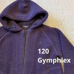 Gymphlex フード付きボアフリースジャケット パープル