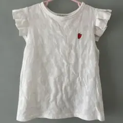 120cm 袖フリルいちごTシャツのサムネイル