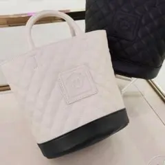 Rady キルティングトートバッグ ベージュ/ブラック