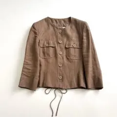 Max Mara マックスマーラ　ノーカラージャケット38のサムネイル