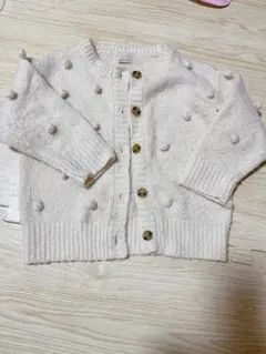 プティマイン  ポンポンカーディガン　Sサイズ