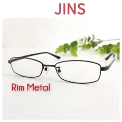JINS ジンズ Rim Metal メガネ 眼鏡 ブラック 黒 スクエア