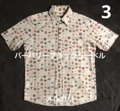入手困難サイズ★バーバリーブラックレーベル　モノグラム　半袖シャツ　3 総柄　L