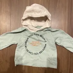 ミントグリーン フード付きトレーナー