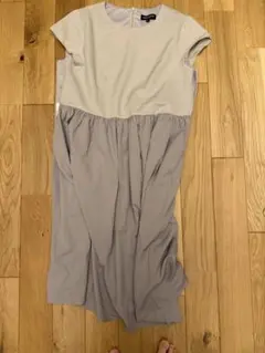 授乳口付き　マタニティワンピース グレー 半袖