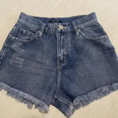 one way ワンウェイ　ダメージデニム　ショートパンツ