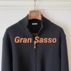 Gran Sassoグランサッソ スタンドカラー　ドライバーズニット50ブラックのサムネイル