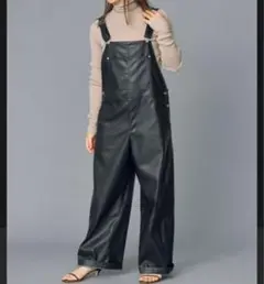 新品未使用 タグ付き BABYLONE バビロン フェイクレザーオーバーオール