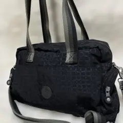 美品　キプリング　ショルダーバッグ　2way 肩掛け　斜め掛け可能　黒