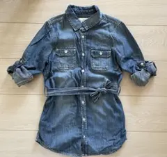 H&M デニム シャツワンピース 120 キッズ