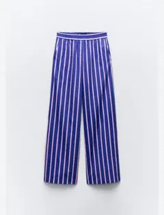 新品　ZARA ザラ　ストライプ　パンツ　M