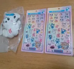 【カラオケ館】3Dステッカー シール2枚 & カラ♡みぃキーホルダー
