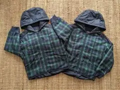 【ふたごちゃんにオススメ！】コムサイムズ丨チェック柄ジャケットコート 2点セット