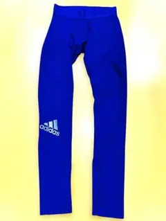 【美品】アディダス公式購入 TECHFIT クライマクール青スパッツLのサムネイル