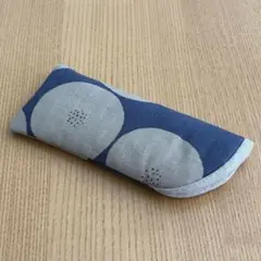 めがねケース　あんぱんスモーキーグレー×ベルギーリネン　ハンドメイド