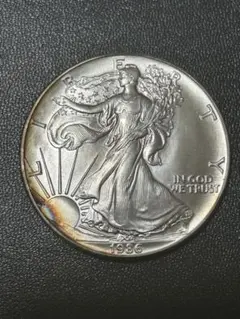 ♦︎当時物・包み紙付♦︎1990年 アメリカ イーグル銀貨 1ドル 1oz