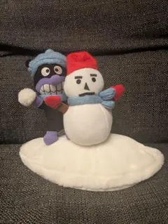 レア 雪合戦シーン ぬいぐるみ アンパンマン バイキンマン＆雪だるま