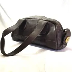 selvedge.（セルビッジ）レザーミニボストンバッグ ダークブラウン