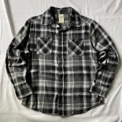 00s チェック ネルシャツ ブラックカラー グランジ Y2K 古着 大人気