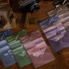 【505272】 コラージュ素材 紙モノ 手紙 ステッカー 英字 英文 シール