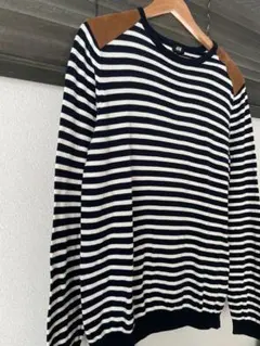 H&M ボーダーニット　薄手　メンズ　M〜L