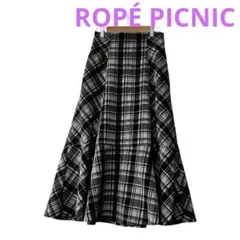ROPÉ PICNIC ロペピクニック チェック マーメイドスカート ブラック系