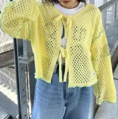 【HELLO.SANFRANCISCO】メッシュリボンカーディガンのサムネイル