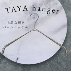 【滑り止め加工】TAYA タヤハンガー なで肩ハンガー パールニッケル　32cmのサムネイル