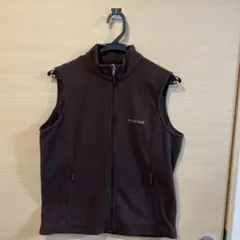 mont-bell モンベル フリースベスト ブラウン Sサイズ シャミース