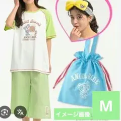 エンジェルブルー　パジャマ　ルームウェア　ヘアバンド　バッグ付き　Mサイズ