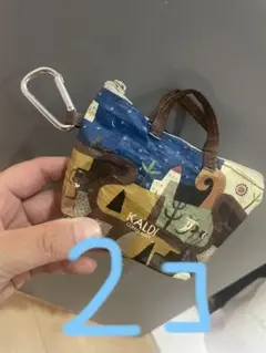 【新品・未開封】カルディ伝説柄カラビナ付きミニチュアバッグ