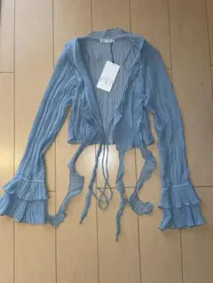 ZARA フリルカーディガン