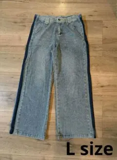 サイドラインデニムパンツ(Ｌサイズ)