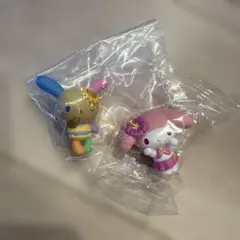 新品未使用 サンリオ みんなでバカンスフィギュア　ガチャ　日焼けキティ2個セット