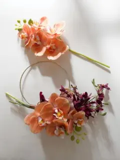 アーティフィシャルフラワー ウェディング リング ブーケ 使用時写真あり