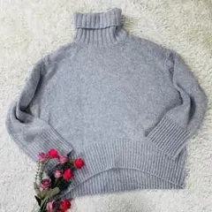 【極美品！】ギャルリーヴィー　ファインウール　ニット　プルオーバー　タートル