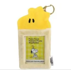 スヌーピー ふわふわインスタントフォト キーホルダー　ウッドストック