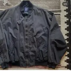 90s OLD GAPボンバージャケット Mブラック MA-1 フライジャケットのサムネイル