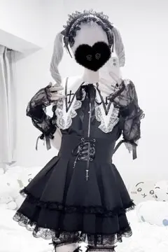 Chalmiere レースアップフリルスカート ブラック - メルカリ