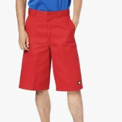 Dickies ハーフパンツ 赤 ルーズフィット 28