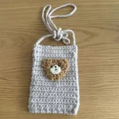 ポーチ　スマホショルダー　くま