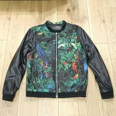 ZARAザラ ボタニカル柄 ナイロンジャケット XL