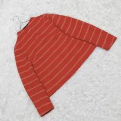 『マックスマーラ』 (36) ボーダー柄ニットジャケット スタンドカラー ウール