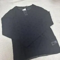 【お値下げ‼️】coca ドッドブラウス ブラック Lサイズ