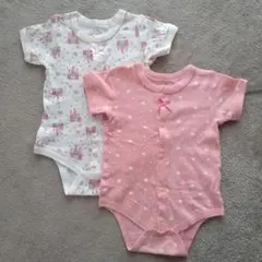 ベビー　半袖　ロンパース2枚セット　70cm　肌着