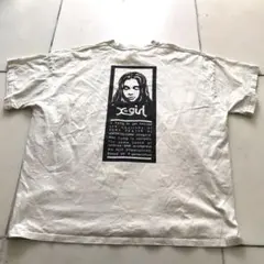 X-GIRL ガールプリント Tシャツ ビッグシルエット ホワイト S
