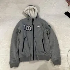 Kappa カッパ イタリア代表モデル 裏ボア フルジップ パーカー グレー L