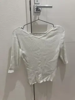 JILLSTUART リブニット トップス ホワイト